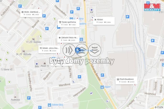 Pronájem, Byt 1+kk, Plzeň