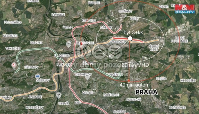 Pronájem, Byt 3+kk, Praha