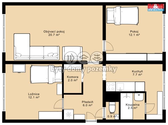 Prodej, Byt 3+1, České Budějovice
