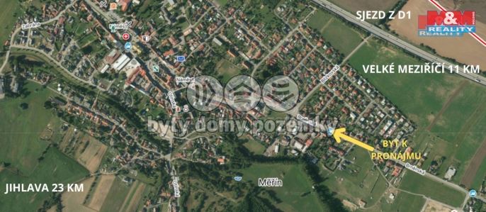 Pronájem, Byt 3+1, Měřín