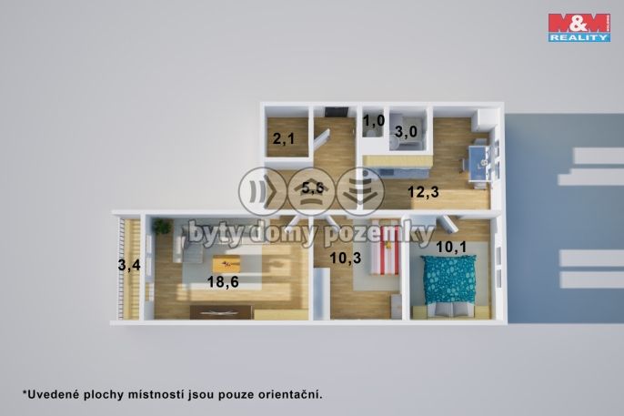 Prodej, Byt 3+1, Ústí nad Labem