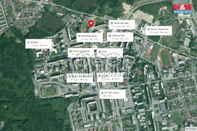 Pronájem, Byt 3+1, České Budějovice