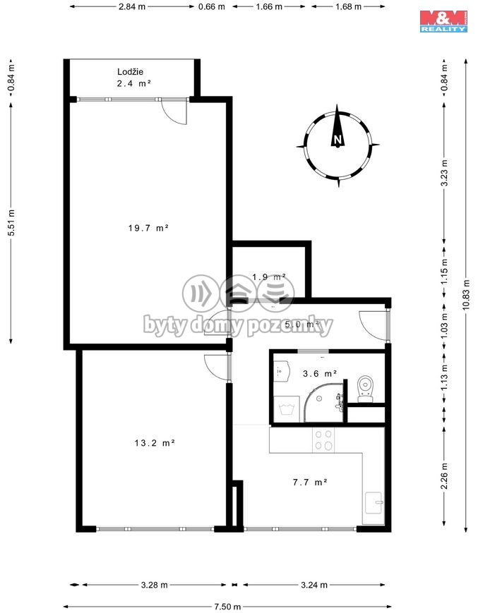 Prodej, Byt 2+1, Nymburk