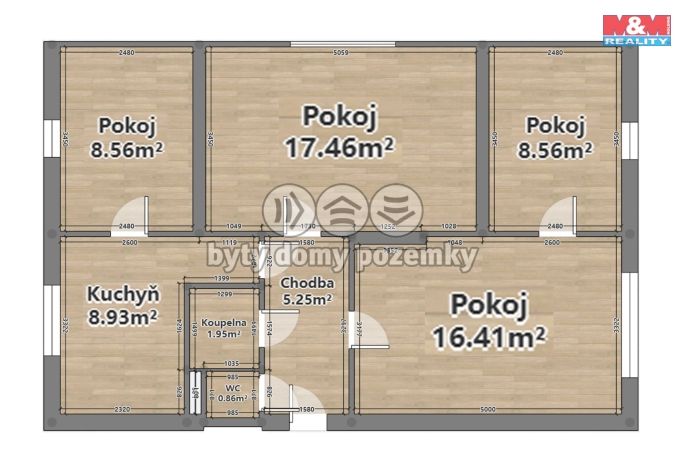 Prodej, Byt 2+1, Čestice