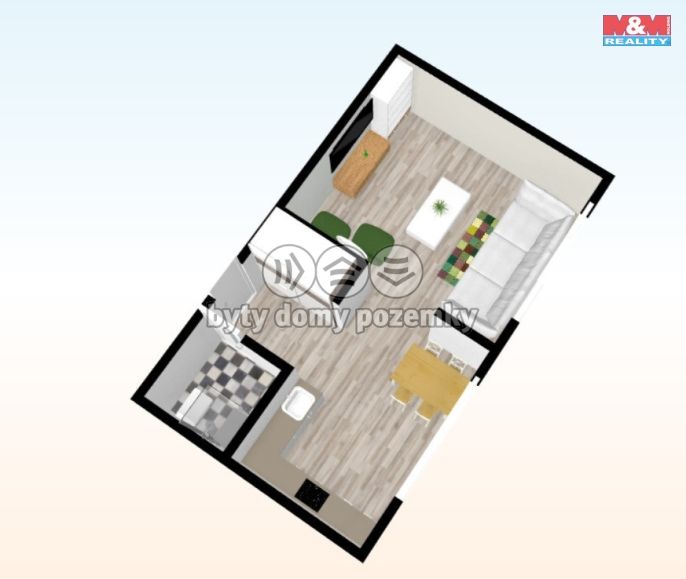 Pronájem, Byt 1+kk, Kladno