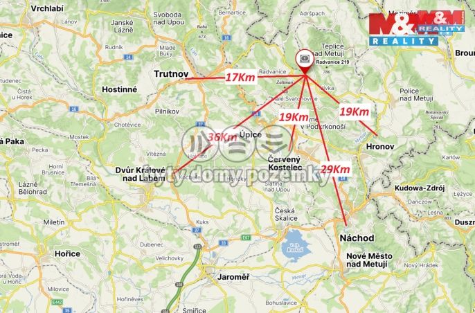 Pronájem, Byt 4+1, Radvanice