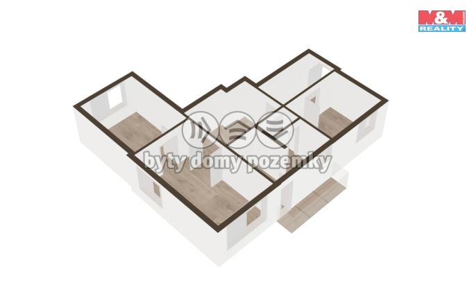 Pronájem, Byt 3+1, Sudoměřice u Bechyně