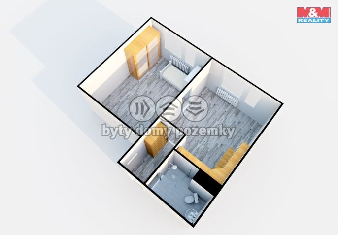 Pronájem, Byt 1+1, Děčín