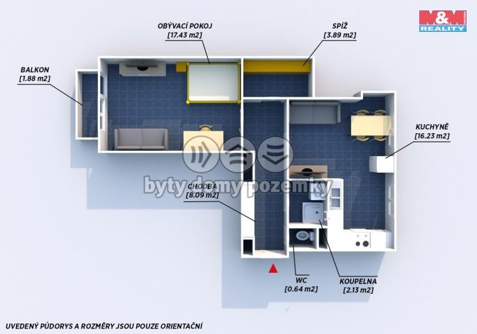 Pronájem, Byt 2+kk, Plzeň