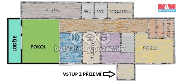 Pronájem, Byt 1+kk, Voděrady