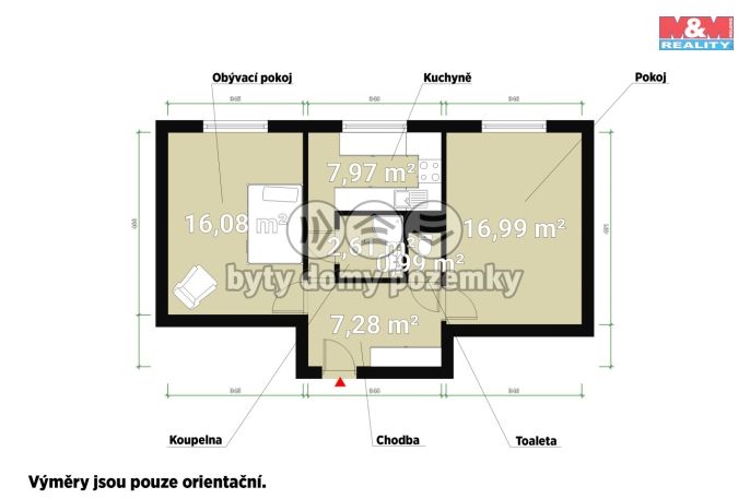 Pronájem, Byt 2+1, Planá