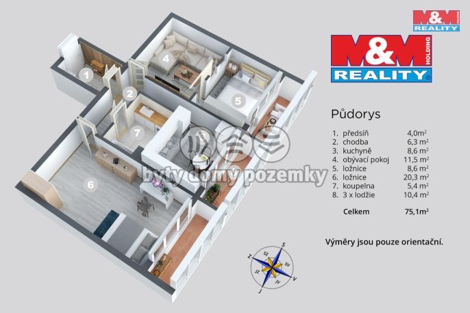 Prodej, Byt 2+1, Děčín