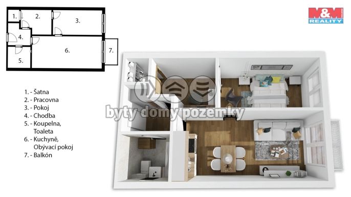 Prodej, Byt 2+kk, Praha