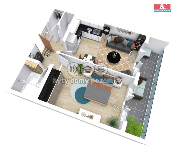 Pronájem, Byt 2+kk, Nymburk