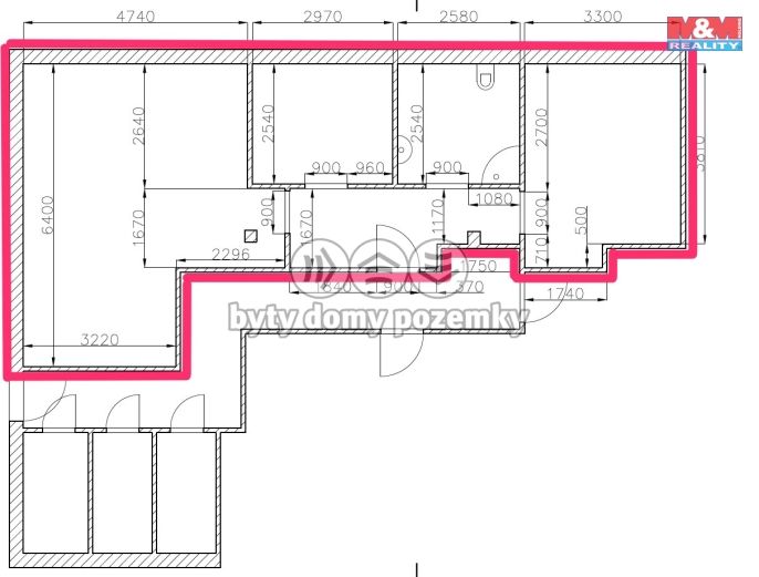 Pronájem, Byt 3+kk, Králova Lhota