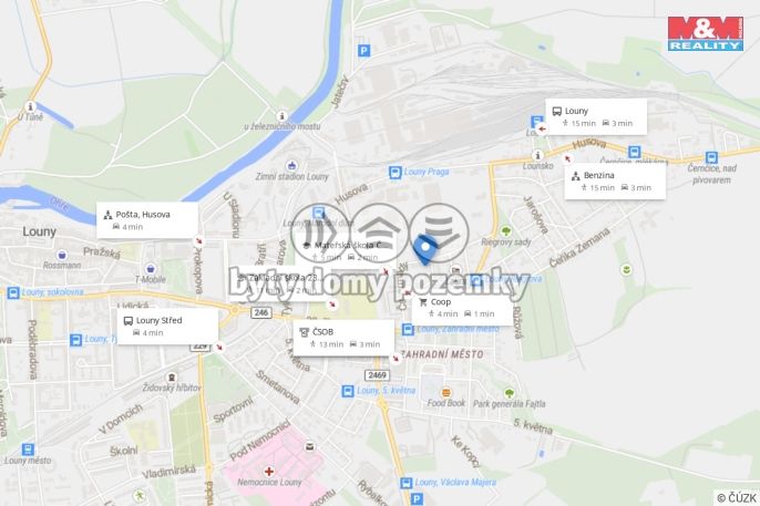 Prodej, Byt 2+1, Louny