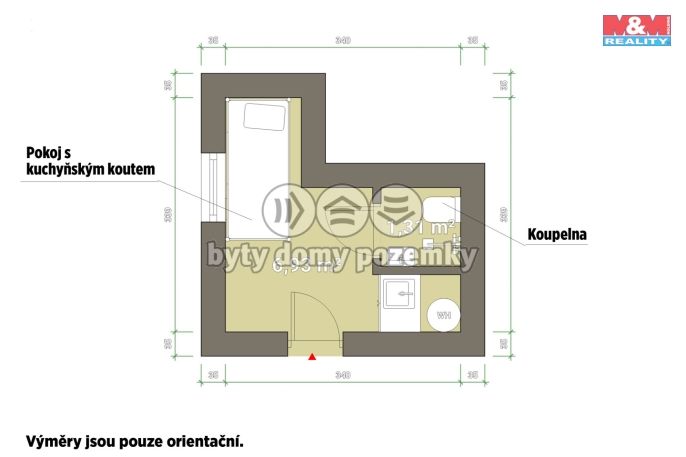 Pronájem, Byt 1+kk, Rokycany