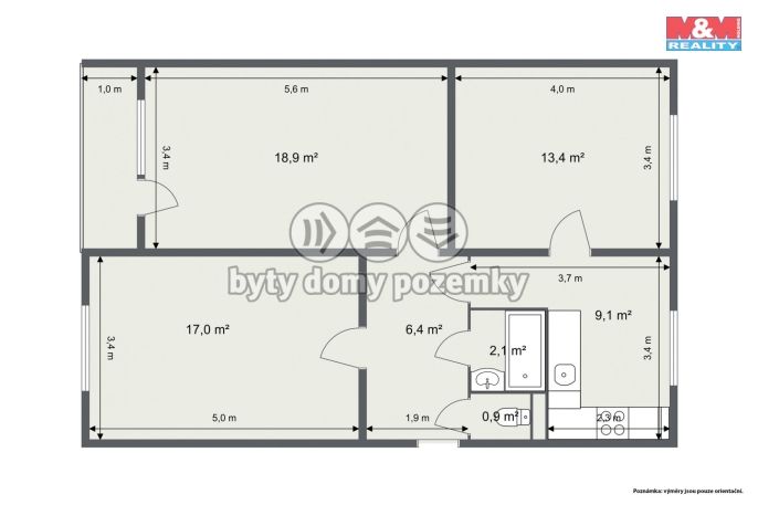 Prodej, Byt 3+1, Hroznětín