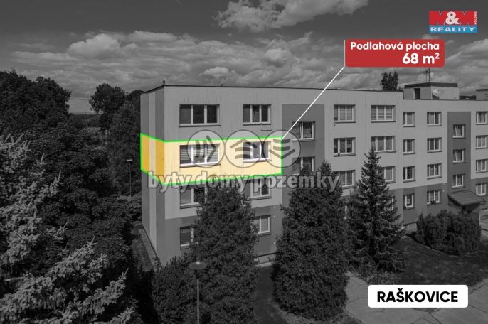 Prodej, Byt 3+1, Raškovice