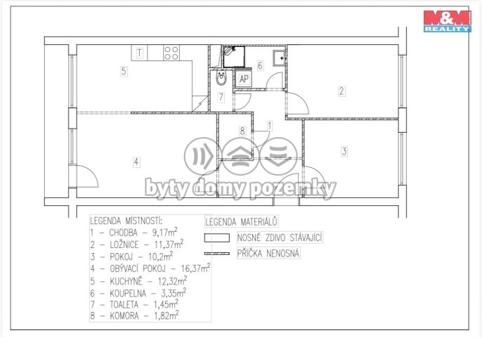 Pronájem, Byt 3+kk, Praha