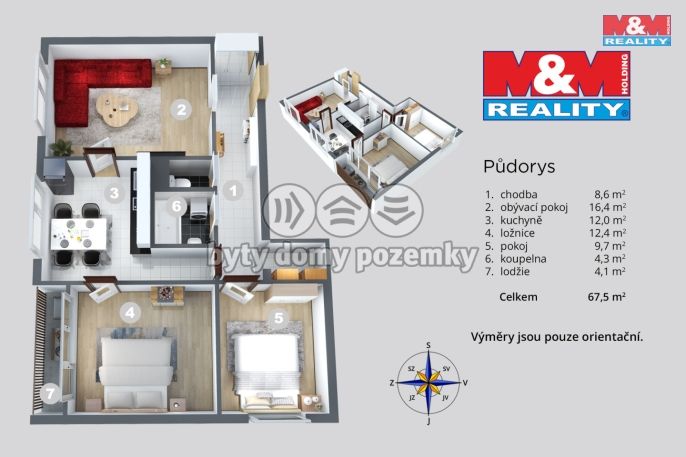 Prodej, Byt 3+1, Ústí nad Labem