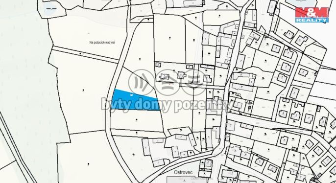 Prodej, Pozemek k bydlení, Ostrovec