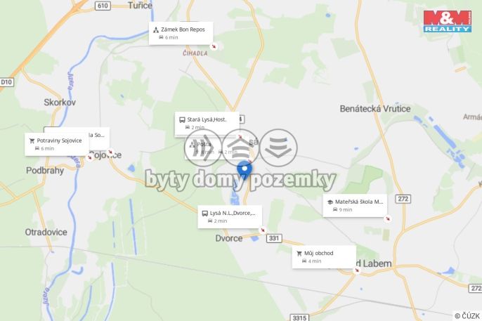 Prodej, Pozemek k bydlení, Stará Lysá