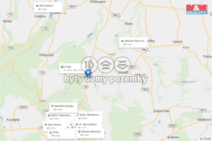 Prodej, Byt 3+1, Krupá