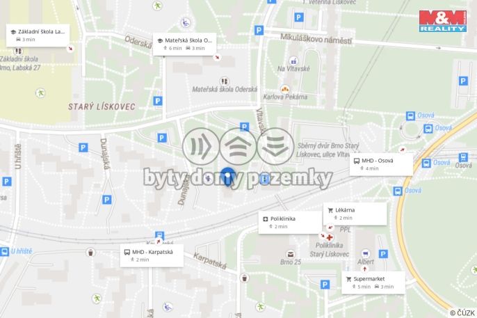 Pronájem, Byt 3+1, Brno