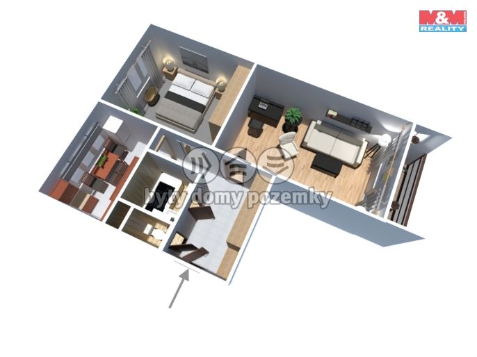 Prodej, Byt 2+1, Chomutov