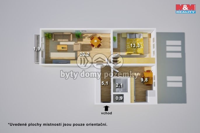 Prodej, Byt 2+1, Ústí nad Labem