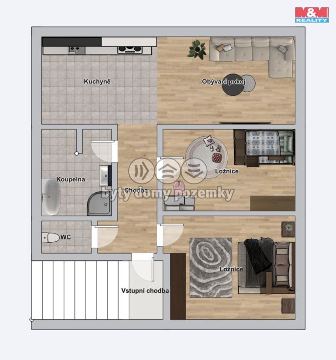 Pronájem, Byt 3+kk, Kolín