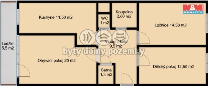 Prodej, Byt 3+1, Praha