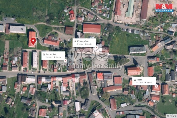 Prodej, Byt 1+kk, Verneřice