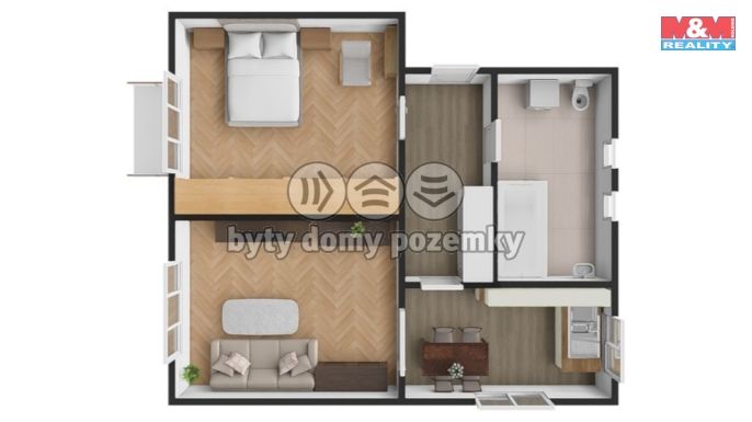 Pronájem, Byt 2+1, Kladno