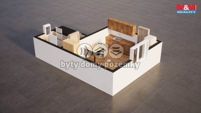 Pronájem, Byt 1+kk, Plazy