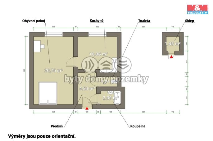 Pronájem, Byt 1+1, Plzeň