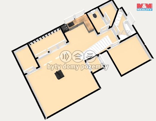 Pronájem, Byt 3+kk, Rakovník