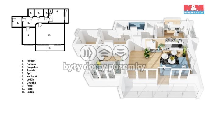 Prodej, Byt 2+1, Jablonec nad Nisou