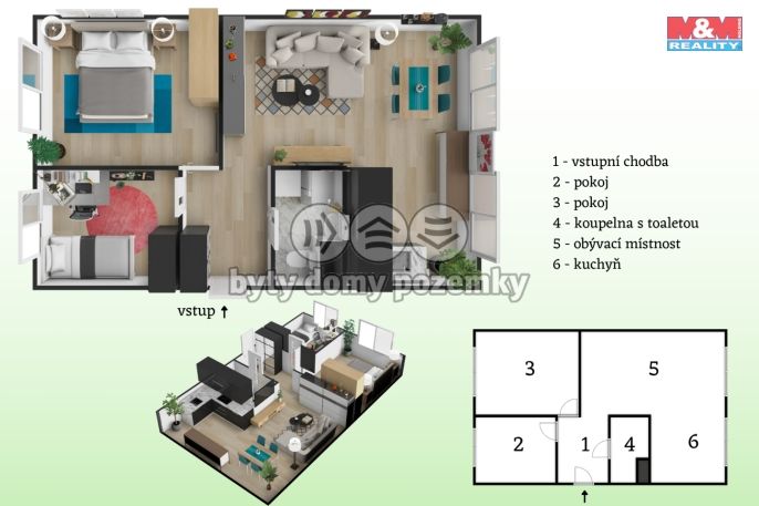 Prodej, Byt 3+1, Kladno