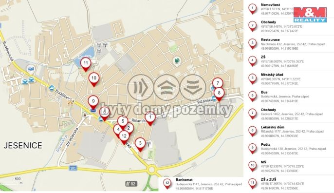 Prodej, Pozemek k bydlení, Jesenice