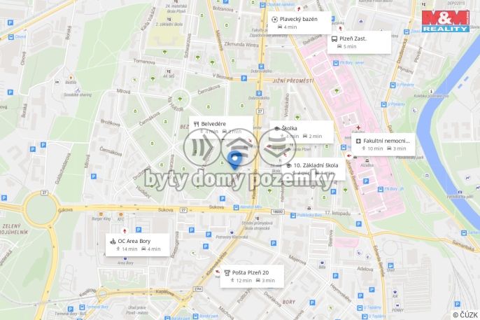 Pronájem, Byt 3+1, Plzeň