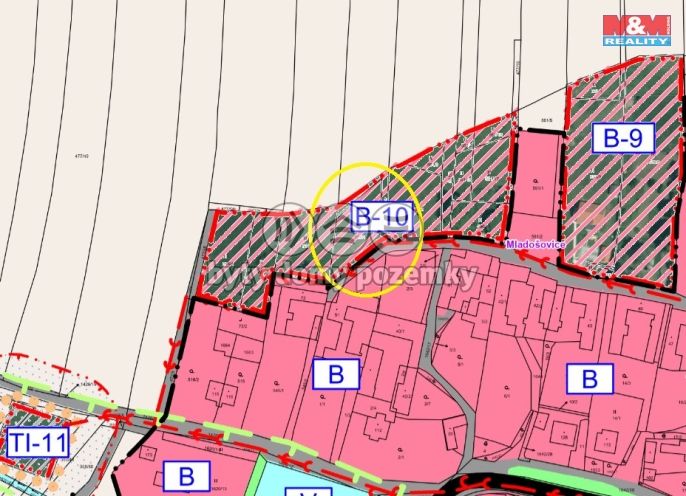 Prodej, Pozemek k bydlení, Mladošovice
