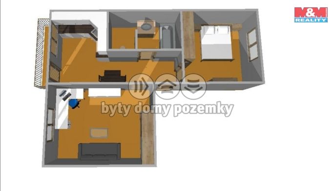 Pronájem, Byt 2+1, České Budějovice