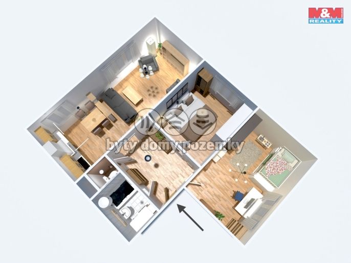 Prodej, Byt 3+kk, Hostomice