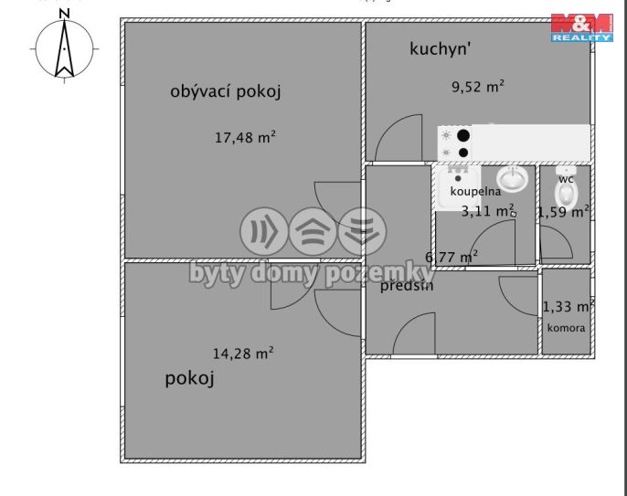 Pronájem, Byt 2+1, Liberec