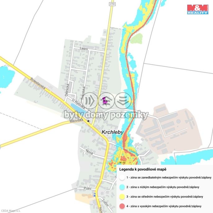 Pronájem, Pozemek k bydlení, Krchleby