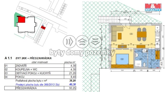 Prodej, Byt 2+kk, Dačice