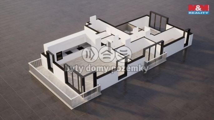 Pronájem, Byt 4+kk, Praha