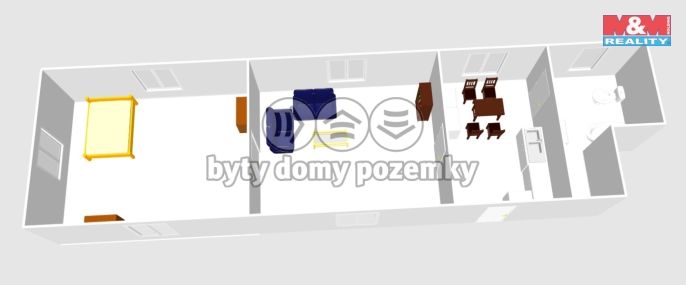 Pronájem, Byt 2+1, Slaný